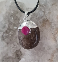 Load image into Gallery viewer, Smoky Quartz Tumbled Stone Necklace