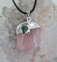 Load image into Gallery viewer, Rose Quartz Tumbled Stone Necklace