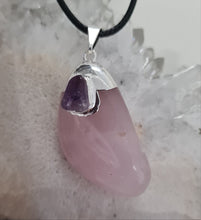 Load image into Gallery viewer, Rose Quartz Tumbled Stone Necklace