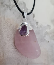 Load image into Gallery viewer, Rose Quartz Tumbled Stone Necklace