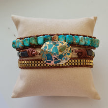 Load image into Gallery viewer, Turquoise Calming Energy Wrap Bracelet