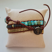 Load image into Gallery viewer, Turquoise Calming Energy Wrap Bracelet