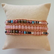 Load image into Gallery viewer, Rose Quartz Wrap Bracelet
