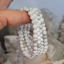 Load image into Gallery viewer, Howlite Bracelet - 6 mm