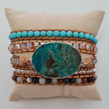 Load image into Gallery viewer, Blue Earth Ocean Jasper Wrap Bracelet