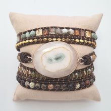 Load image into Gallery viewer, Moonlight Goddess Agate Wrap Bracelet