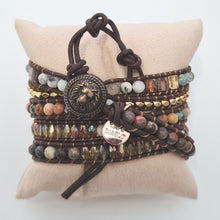 Load image into Gallery viewer, Moonlight Goddess Agate Wrap Bracelet