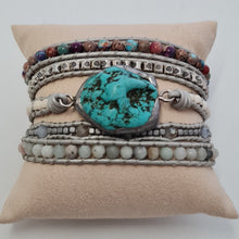 Load image into Gallery viewer, Healing Turquoise Protection Wrap Bracelet