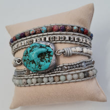 Load image into Gallery viewer, Healing Turquoise Protection Wrap Bracelet