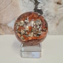 Load image into Gallery viewer, Pyrite in Garden Quartz