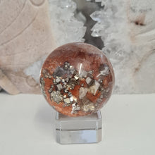 Load image into Gallery viewer, Pyrite in Garden Quartz