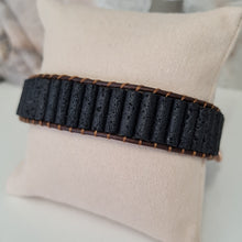 Load image into Gallery viewer, Men's Lava Stone Bracelet