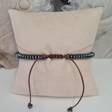 Load image into Gallery viewer, Men's Hematite Stone Bracelet