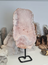 Load image into Gallery viewer, Pink Amethyst Slab on Stand
