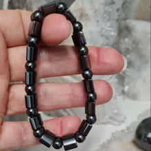 Load image into Gallery viewer, Hematite Round and Rectangle Bracelet