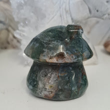 Load image into Gallery viewer, Moss Agate Mushroom House