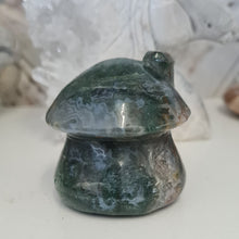 Load image into Gallery viewer, Moss Agate Mushroom House