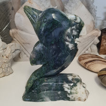 Load image into Gallery viewer, Moss Agate Dolphin