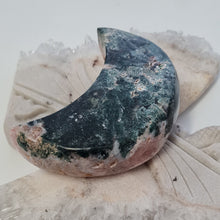 Load image into Gallery viewer, Pink Amethyst Moon - Green Jasper