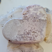 Load image into Gallery viewer, Pink Amethyst Heart - Lilac Druzy with Rutile