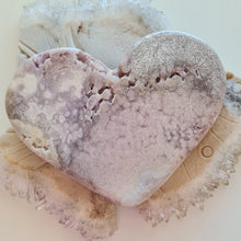 Load image into Gallery viewer, Pink Amethyst Heart - Lilac Druzy with Rutile