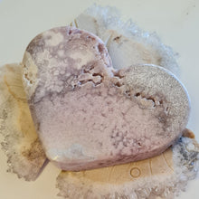 Load image into Gallery viewer, Pink Amethyst Heart - Lilac Druzy with Rutile
