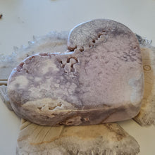 Load image into Gallery viewer, Pink Amethyst Heart - Lilac Druzy with Rutile