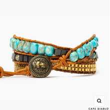 Load image into Gallery viewer, Turquoise Calming Energy Wrap Bracelet