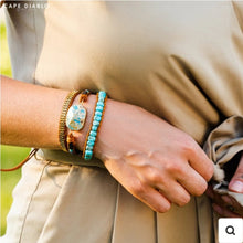Load image into Gallery viewer, Turquoise Calming Energy Wrap Bracelet