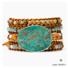 Load image into Gallery viewer, Blue Earth Ocean Jasper Wrap Bracelet