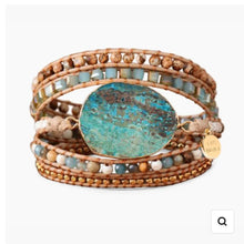Load image into Gallery viewer, Blue Earth Ocean Jasper Wrap Bracelet