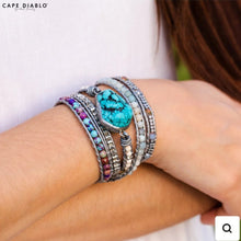 Load image into Gallery viewer, Healing Turquoise Protection Wrap Bracelet
