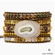 Load image into Gallery viewer, Moonlight Goddess Agate Wrap Bracelet