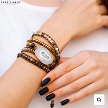 Load image into Gallery viewer, Moonlight Goddess Agate Wrap Bracelet