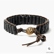 Load image into Gallery viewer, Men's Lava Stone Bracelet