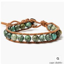 Load image into Gallery viewer, Men's Boho African Turquoise Bracelet