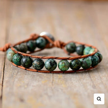 Load image into Gallery viewer, Men's Boho African Turquoise Bracelet