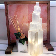 Load image into Gallery viewer, Selenite Tower Lamp - 35 cm