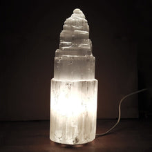 Load image into Gallery viewer, Selenite Tower Lamp - 35 cm