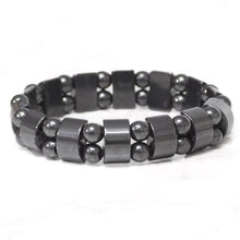 Load image into Gallery viewer, Hematite Round and Rectangle Bracelet