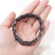 Load image into Gallery viewer, Hematite Round and Rectangle Bracelet