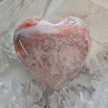 Load image into Gallery viewer, Pink Amethyst X Flower Agate Heart
