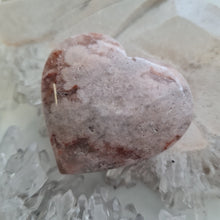 Load image into Gallery viewer, Pink Amethyst X Flower Agate Heart
