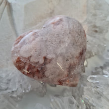 Load image into Gallery viewer, Pink Amethyst X Flower Agate Heart
