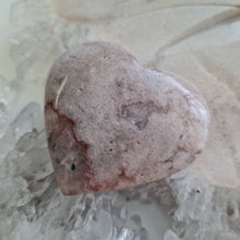 Load image into Gallery viewer, Pink Amethyst X Flower Agate Heart
