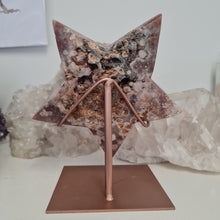 Load image into Gallery viewer, Pink Amethyst Star with Stand
