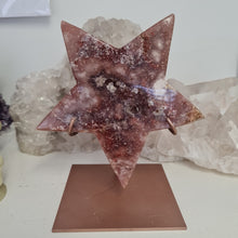 Load image into Gallery viewer, Pink Amethyst Star with Stand
