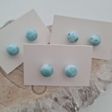 Load image into Gallery viewer, Larimar Stud Ear-ring

