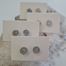 Load image into Gallery viewer, Labradorite Rosette Stud Ear-ring
