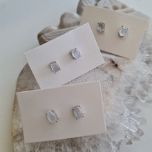 Load image into Gallery viewer, Moonstone Stud Ear-ring - Oval

